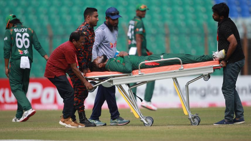 Stretchers, a collision and a concussion sub