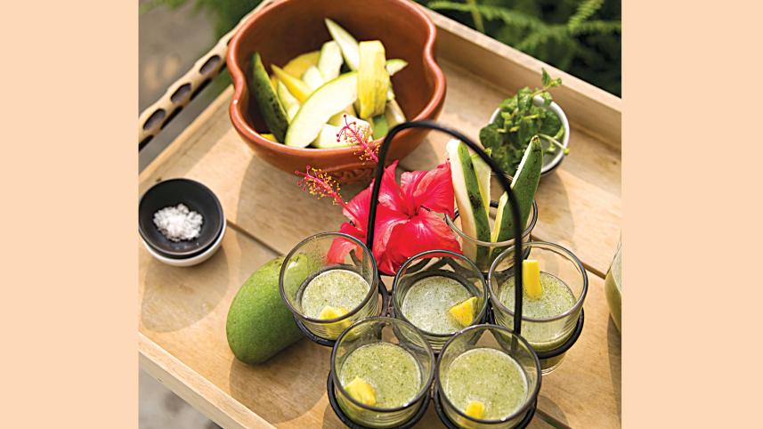 Delicious summer delights with green mangoes