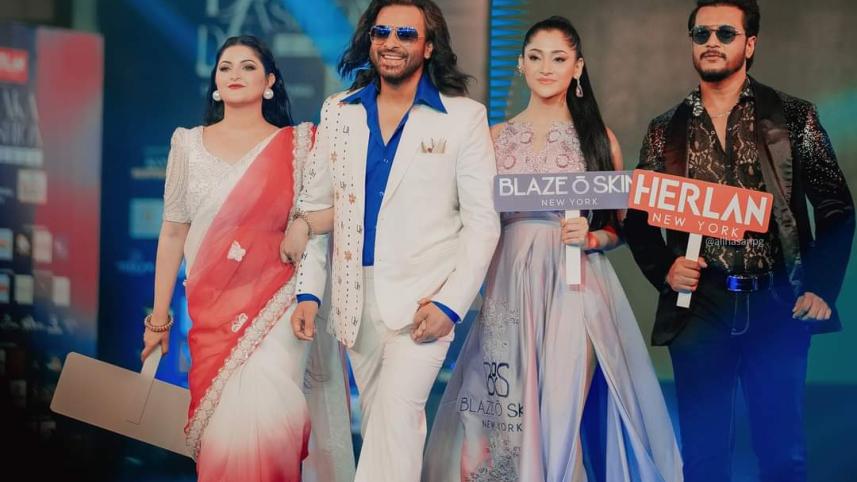 Shakib Khan walks the ramp with Dhallywood divas 