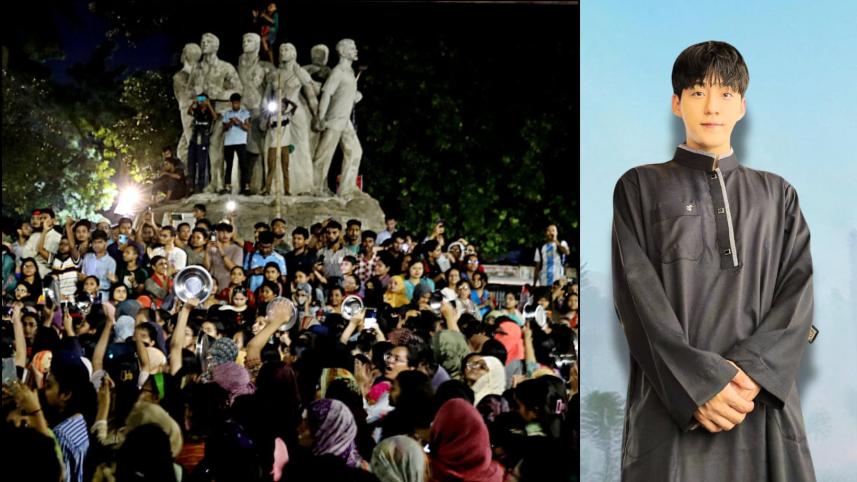  Daud Kim supports Bangladeshi student protests