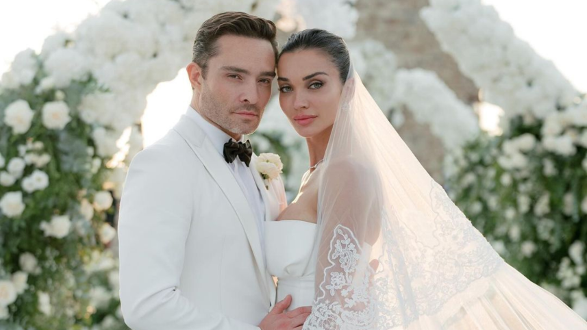 Ed Westwick weds Amy Jackson | Amy Jackson and Ed Westwick share photos from their fairytale wedding