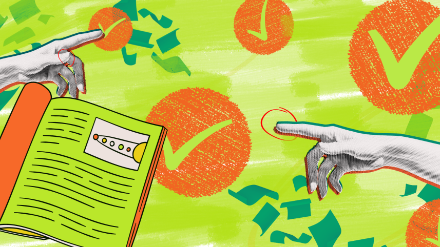 Illustration depicting the nuances of open book exams 