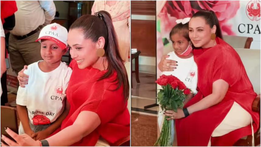 Rani Mukerji with children fighting cancer | Rani Mukerji visits and spends time with children fighting cancer