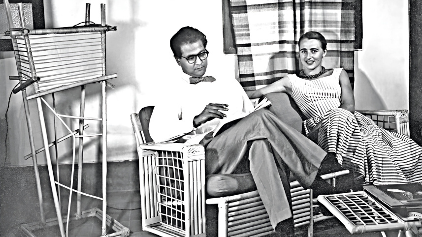 Syed Waliullah with Anne-Marie, 1955