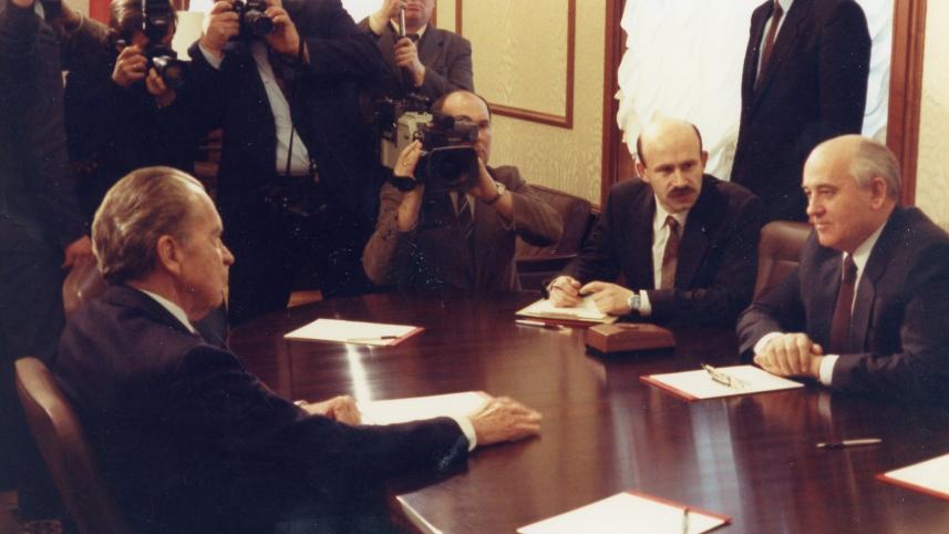 Nixon-Gorbachev meeting in 1991