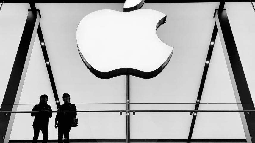 apple logo people