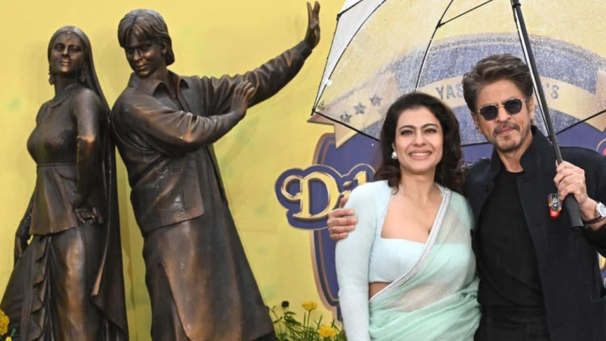 SRK, Kajol unveil DDLJ bronze statue in London