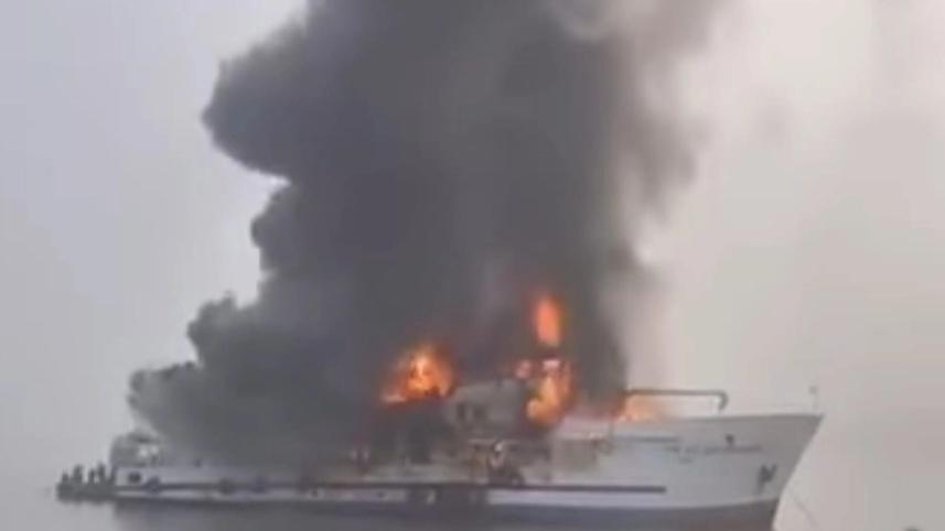 Fire badly damages St Martin’s Island cruise ship at Cox’s Bazar Jetty