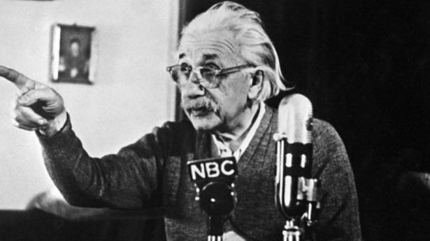 German-born Swiss-US physicist Albert Einstein