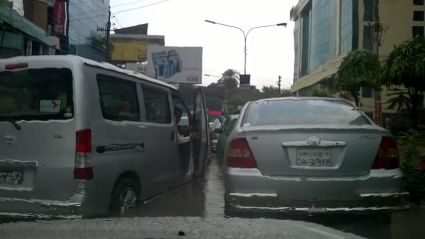 Dhanmondi Road No. 27 under water
