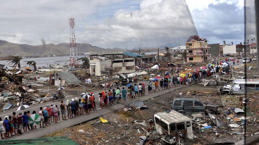Devastation by Typhoon Yolanda