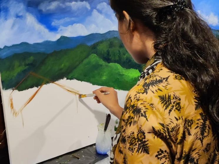 Daylong art camp ‘Echoes of the Hills’ showcases young hill artists in Dhaka