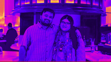 Rare Al Samir, the founder and CEO of Interactive Cares, and his co-founder and partner Jamila Bupasha Khushbu.