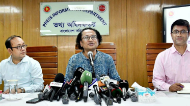 Zahed spoke at a weekly press briefing at the Secretariat today. Photo: PID