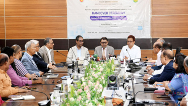 Health and Family Welfare Minister Sardar Md Sakhawat Hossain today interacted with journalists in the ministry's conference room on the programme of BAPI-donated 100,000 units of intravenous (IV) saline at Bangladesh Secretariat. Photo: PID