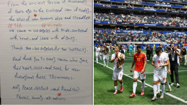 Iran thank you Los Angeles note