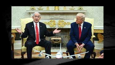 Netanyahu has, once again, called the bluff on the US president's peacemaker claim Photo AFP.png