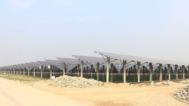 The 100-MW solar park at Char Bhabanipur in Pabna Sadar upazila, was developed by Dynamic Sun Energy Private Limited. Photo: Star