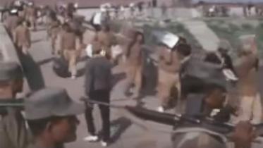 Pakistani prisoners of war leaving Bangladesh in 1971