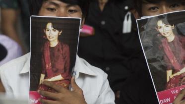 Myanmar civilian leader Aung San Suu Kyi 