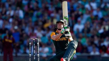 AB de Villiers hits a boundary 