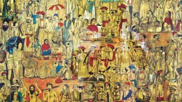 Muharram procession paintings Bengal