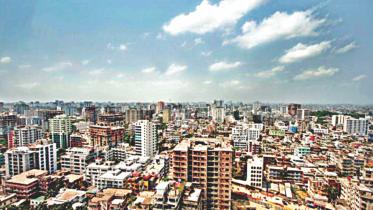 Aerial view of Dhaka city
