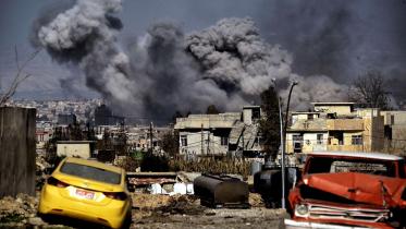 smoke plunmes rise