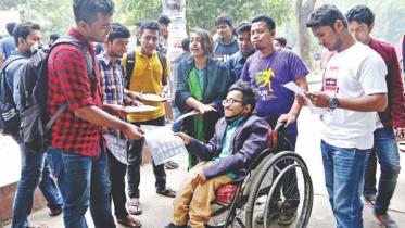  Four differently abled students in Ducsu race to fix the ills general students face