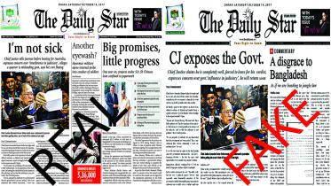 The daily star front page fake news screenshot viral