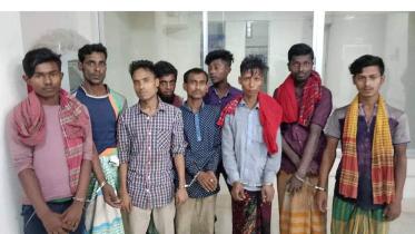 Nine persons arrested