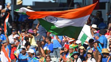 Indian fans celebrate