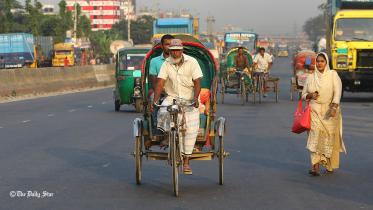 A battery-run rickshaw