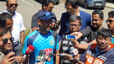 Mohammad Mithun talking to the reporter ahead ICC Cricket World Cup 2019 Afghanistan Match 