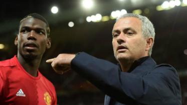 Paul Pogba and Jose Mourinho