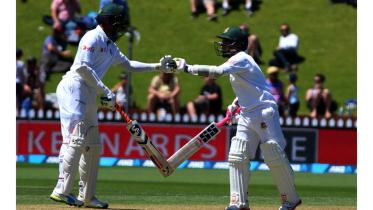 Bangladesh batsmen Shakib Al Hasan and Mushfiqur Rahim
