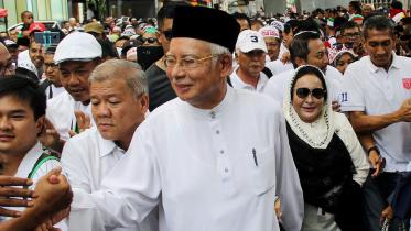 Former Malaysian Prime Minister Najib Razak and his wife Rosmah Mansor 
