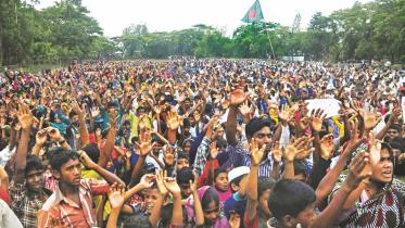 Protestors at Bashkhali