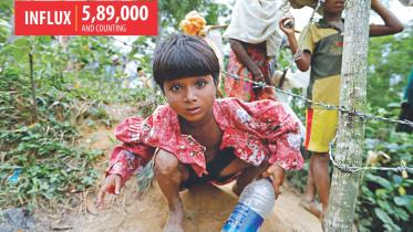 Rohingya crossing border