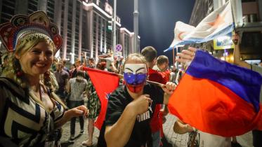 Russian fans celebrated.JPG