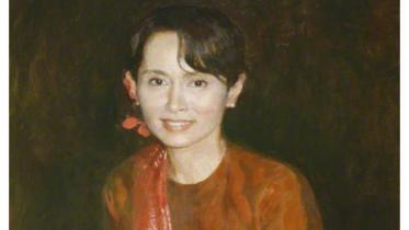 portrait of Aung San Suu Kyi