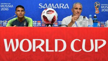 Thiago Silva and coach Tite 