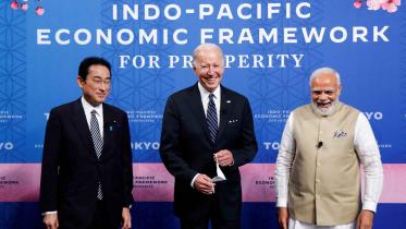 Joe Biden, Narendra Modi and Fumio Kishida