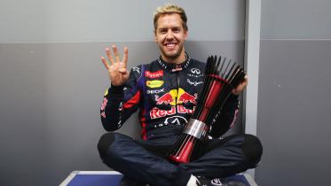 Sebastian Vettel with his world championship