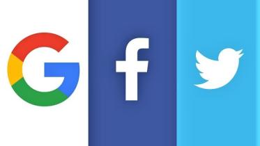 Google Facebook and Twitter