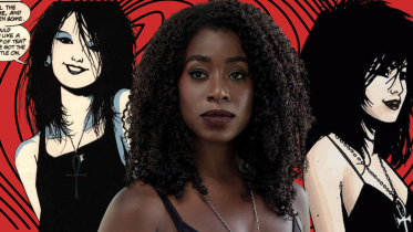 An illustration with the different depictions of Death from The Sandman