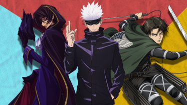Characters from Attack On Titan, Jujutsu Kaisen, and Code Geass