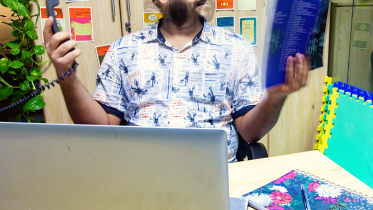 Man working stressfully while trying to make time for life.