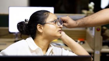 A girl being bullied at the workplace by her co-worker