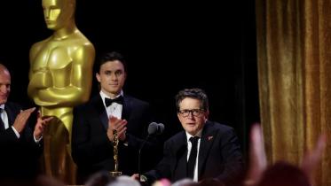 Back to the Future's Michael J Fox honoured with Oscar for Parkinson's advocacy